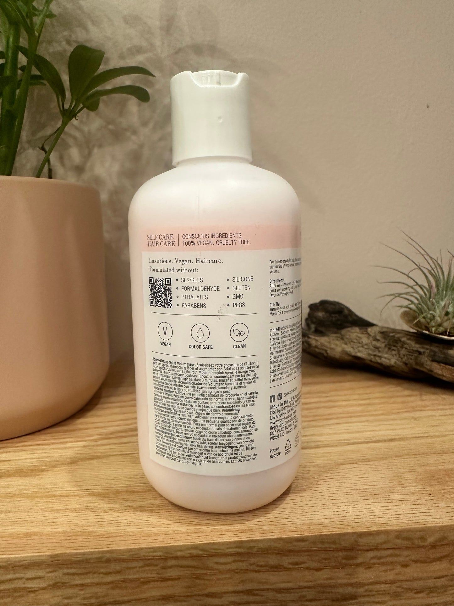 VoCÊ Natural Volume Conditioner for Fine to Medium Hair | Anti-Frizz, Shine Enhancing, Non-Toxic, Cruelty-Free, Vegan with Olive Fruit Oil, Swertia Japonica, Acai Berry, and Coconut (8.5 oz | 250 ml)