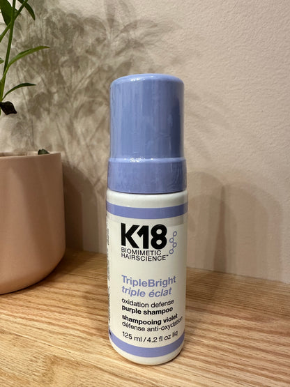K18 Biomimetic Hairscience 
TripleBright Oxidation Defense Purple Shampoo Foam