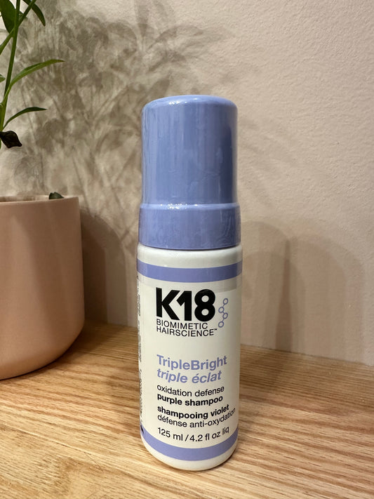 K18 Biomimetic Hairscience 
TripleBright Oxidation Defense Purple Shampoo Foam