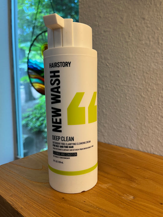 NEW WASH DEEP CLEAN
CLEANSING & CONDITIONING CREAM FOR OILY AND FINE HAIR