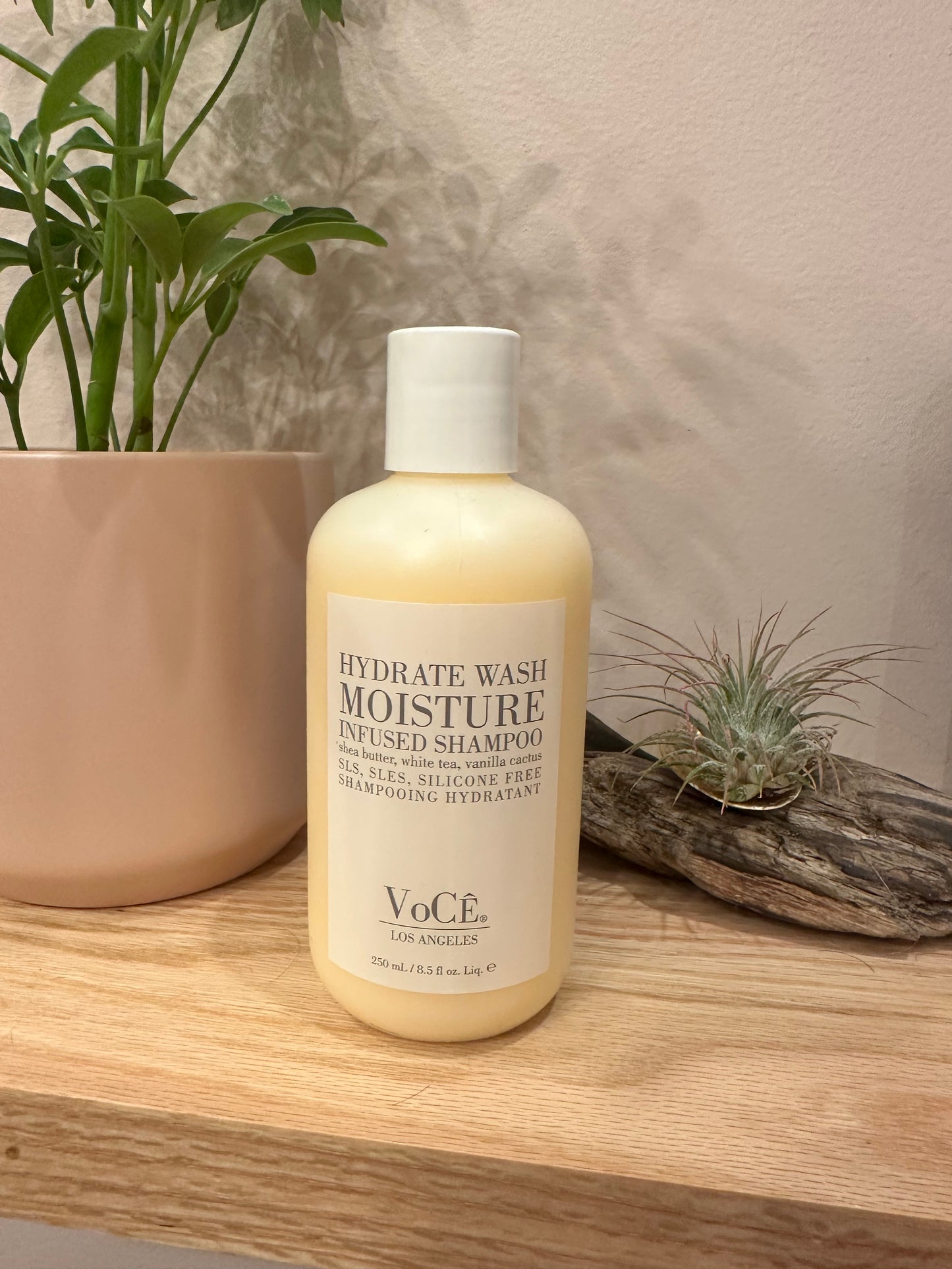 VoCÊ | Natural Hydrating Shampoo for Dry, Frizzy Hair | Moisture-Infused Vegan Shampoo for Normal to Thick Hair | Non-Toxic, Cruelty-Free with Shea Butter, White Tea, Vanilla Cactus (8.5 oz | 250 ml)