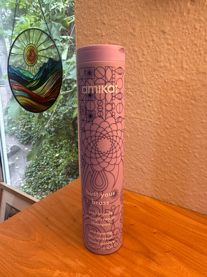 AMIKA BUST YOUR BRASS COOL BLONDE STRENGTH REPAIR SHAMPOO