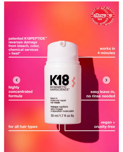 K18 leave in molecular repair mask