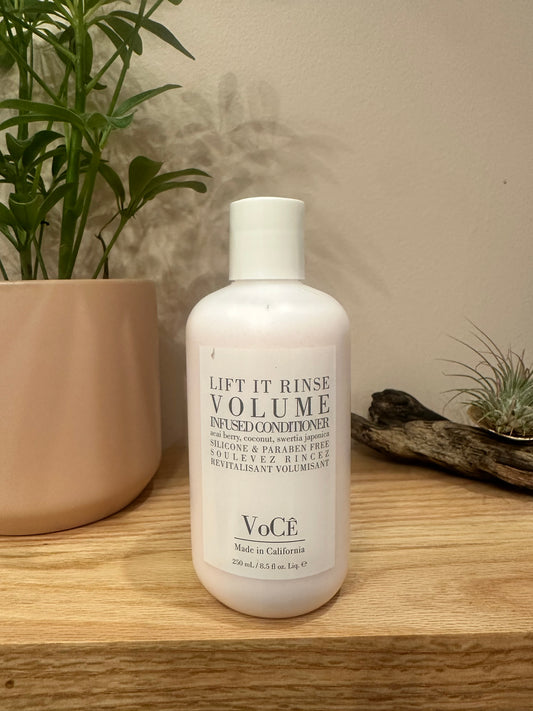 VoCÊ Natural Volume Conditioner for Fine to Medium Hair | Anti-Frizz, Shine Enhancing, Non-Toxic, Cruelty-Free, Vegan with Olive Fruit Oil, Swertia Japonica, Acai Berry, and Coconut (8.5 oz | 250 ml)