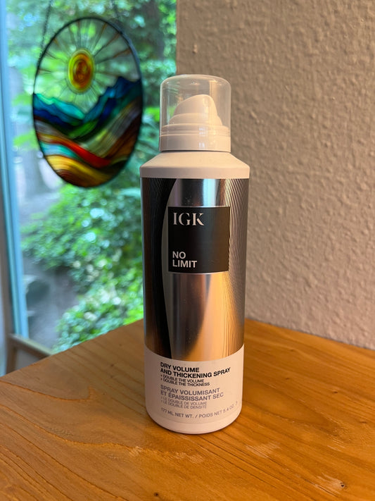 IGK NO LIMIT VOLUMIZING SPRAY
DRY VOLUME AND THICKENING SPRAY